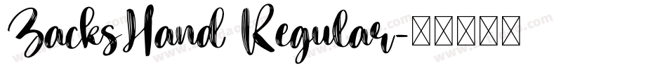 ZacksHand Regular字体转换